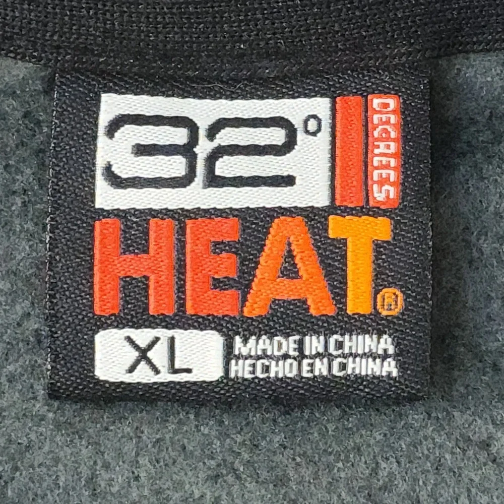 32 Degrees Heat Mens XL Quarter Zip Pullover Heather Gray Thermal Base Layer NEW